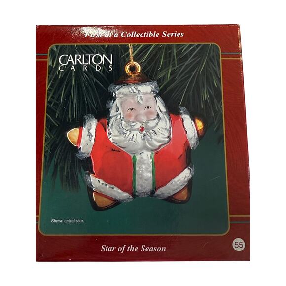 Vintage Heirloom Collection Santa Ornament Carlton Cards Star of the Season 10th - Picture 6 of 16